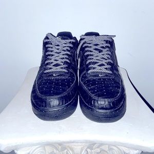 Nike Air Force 1s Croc Skin Sneakers Custom laces​​​​​